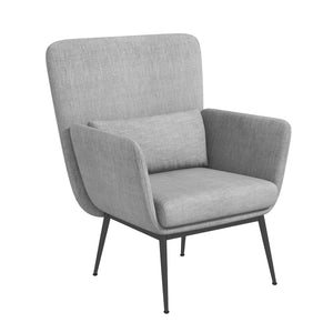 Casa Decor Cora Accent Chair | Occasional Fabric | Luxury Upholstered | Light Grey