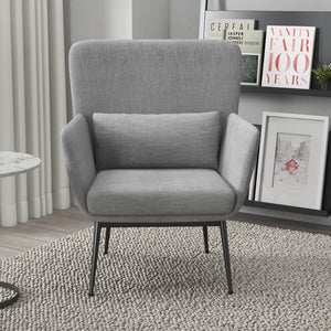 Casa Decor Cora Accent Chair | Occasional Fabric | Luxury Upholstered | Light Grey