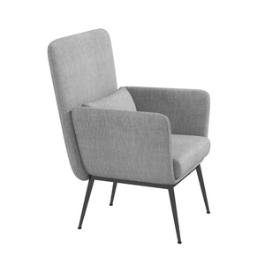 Casa Decor Cora Accent Chair | Occasional Fabric | Luxury Upholstered | Light Grey