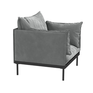 Casa Decor Camilla Luxury Upholstered | 1 Seater Sofa Armchair | Light Grey