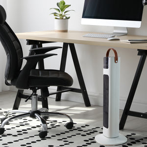 Pursonic Electric Ceramic Tower Heater | Oscillating | Remote Control | Portable | White