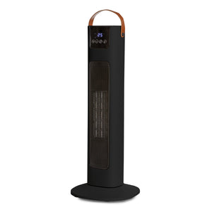 Pursonic Electric Ceramic Tower Heater | Portable | Oscillating | Remote Control | Black