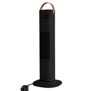 Pursonic Electric Ceramic Tower Heater | Portable | Oscillating | Remote Control | Black