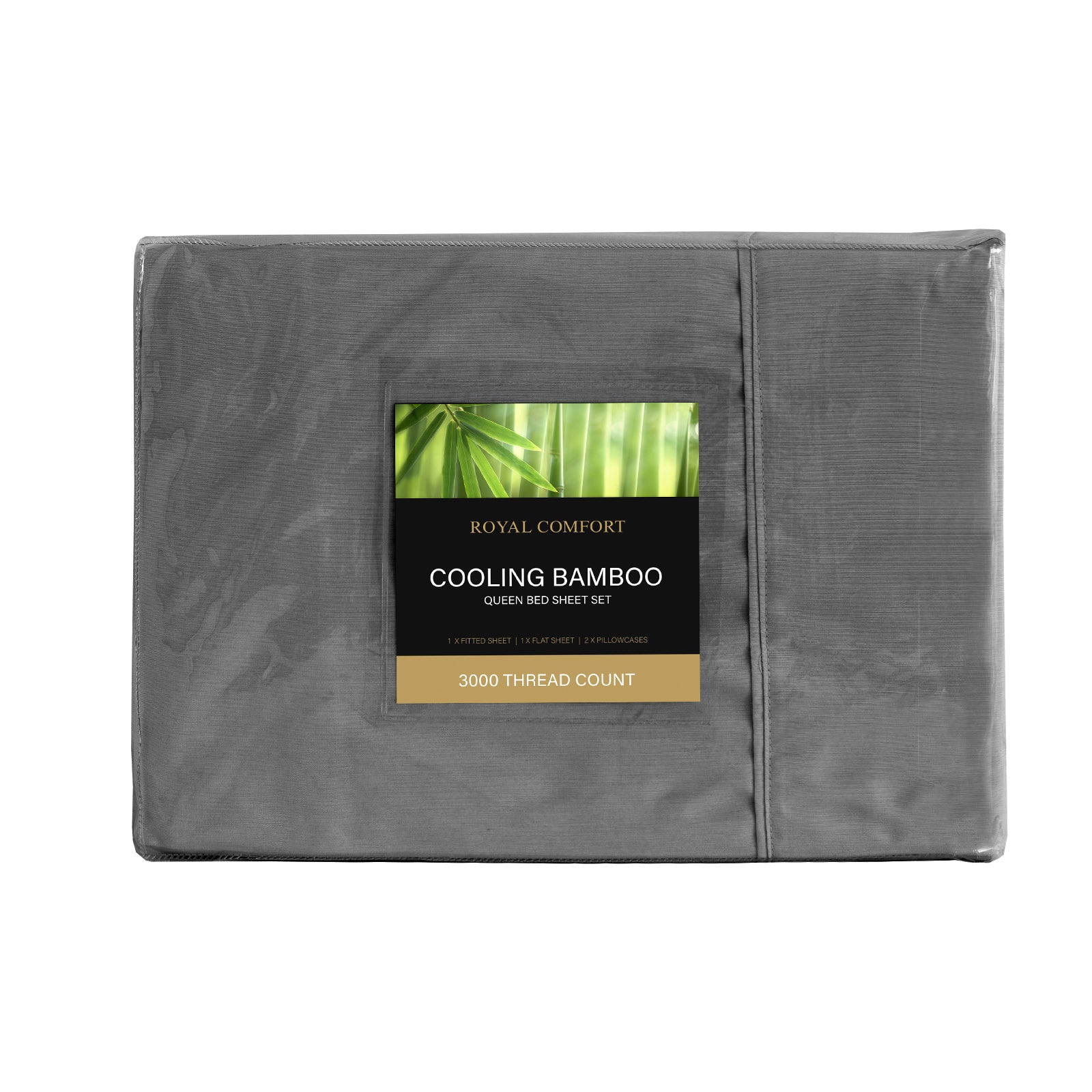 3000 Thread Count Bamboo Cooling Sheet Set | Queen | Charcoal - The ...