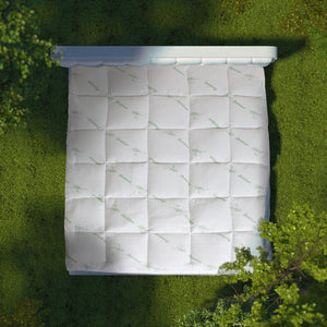 1000GSM Luxury Bamboo Covered Mattress Topper Ball Fibre Gusset | Single | White