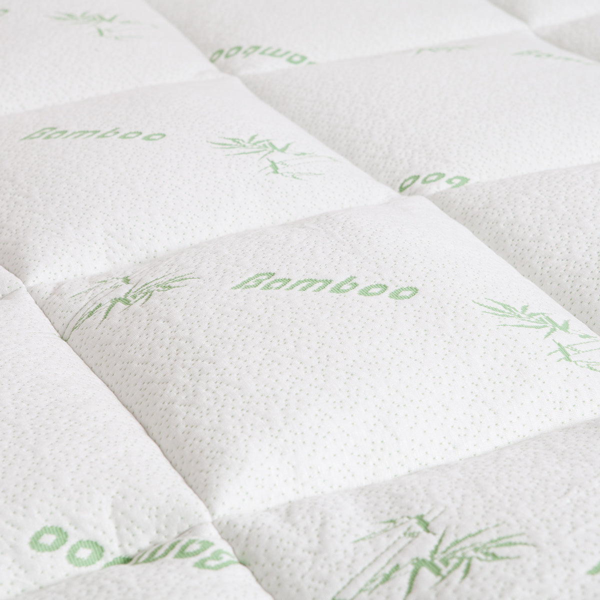 1000GSM Luxury Bamboo Covered Mattress Topper Ball Fibre Gusset | Single | White