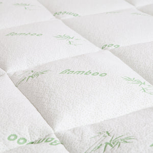 1000GSM Luxury Bamboo Covered Mattress Topper Ball Fibre Gusset | Single | White
