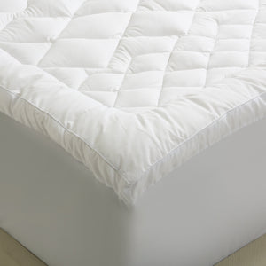 1200GSM Deluxe 7-Zone Mattress Topper | Luxury Gusset | Breathable | Double | White