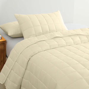 Coverlet Set Bedspread | Soft Touch | Easy Care | Breathable | 3 Piece Set | Queen | Beige