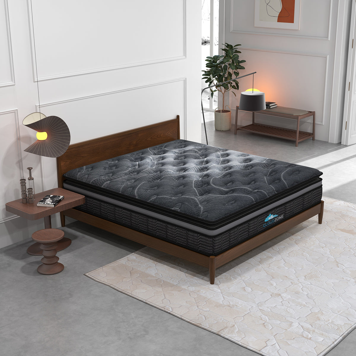 Cloud Zone Double Layer Euro Top Pocket Spring Mattress | Plush Medium Firm | 34cm | Double