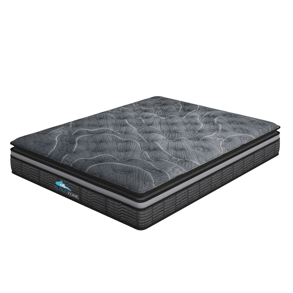 Cloud Zone Double Layer Euro Top Pocket Spring Mattress | Plush Medium Firm | 34cm | Queen