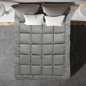 Charcoal Bamboo Blend Topper | 800GSM | 45cm Skirt | Luxury Bedding | Queen | Charcoal