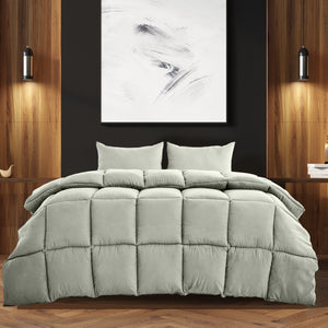 350GSM Charcoal Bamboo Quilt | Luxury Bedding | Duvet | All Seasons | Single | Charcoal