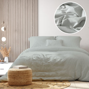 100% Jersey Cotton Quilt Cover Set | Ultra Soft Bedding | Luxurious | Queen | Grey Marle