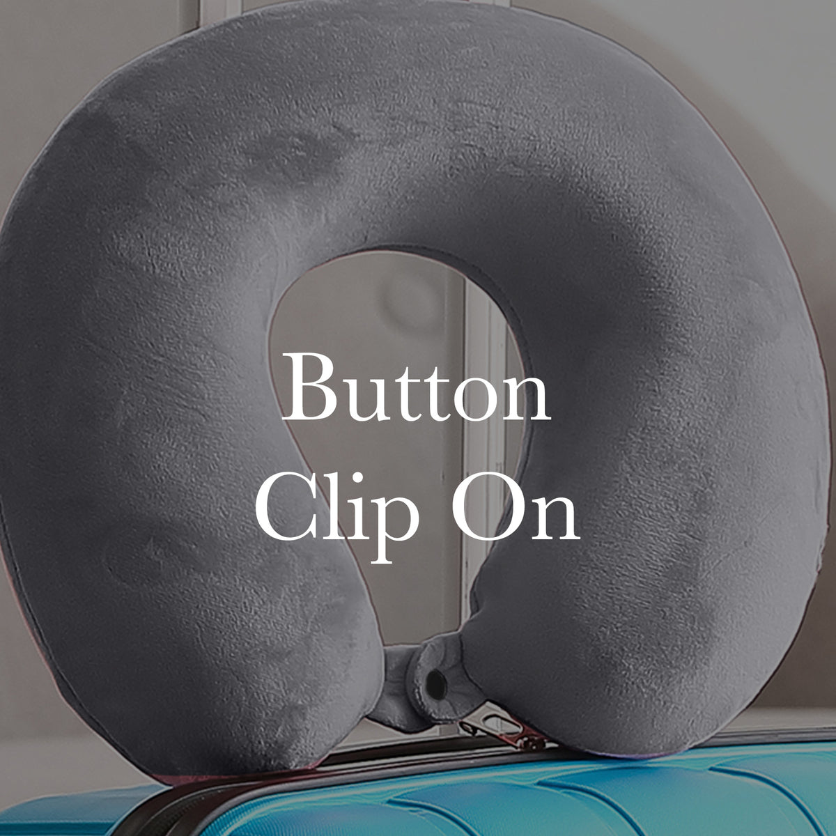 Decor Memory Foam Travel Neck Pillow | Clip Cushion Support | Soft | Black
