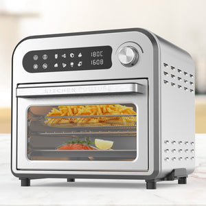 Kitchen Couture 10 Litre Compact Air Fryer Oven | Oil-Free Cooking | Silver
