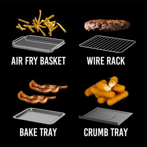 Kitchen Couture 10 Litre Compact Air Fryer Oven | Oil-Free Cooking | Silver