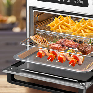 Kitchen Couture 10 Litre Compact Air Fryer Oven | Oil-Free Cooking | Silver