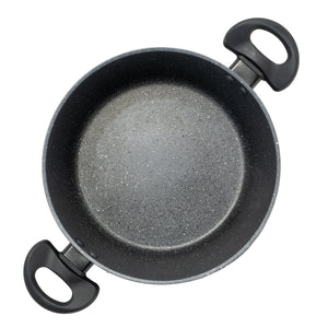 Stone Chef Forged Casserole With Lid | Cookware | Kitchen | Black | 24cm