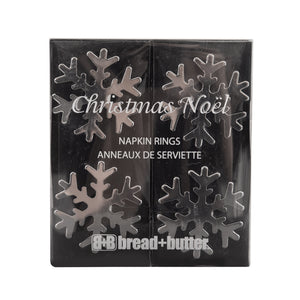 Bread and Butter Napkin Rings | Snowflake | 4 Pack