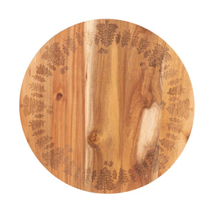 Bread and Butter 18 Inch Wooden Lazy Susan Tray | Trees