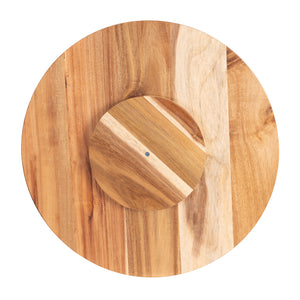 Bread and Butter 18 Inch Wooden Lazy Susan Tray | Wood Snowflake