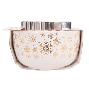 Bread and Butter Electroplate Snowflake Mini Mix Bowl Set | Gold