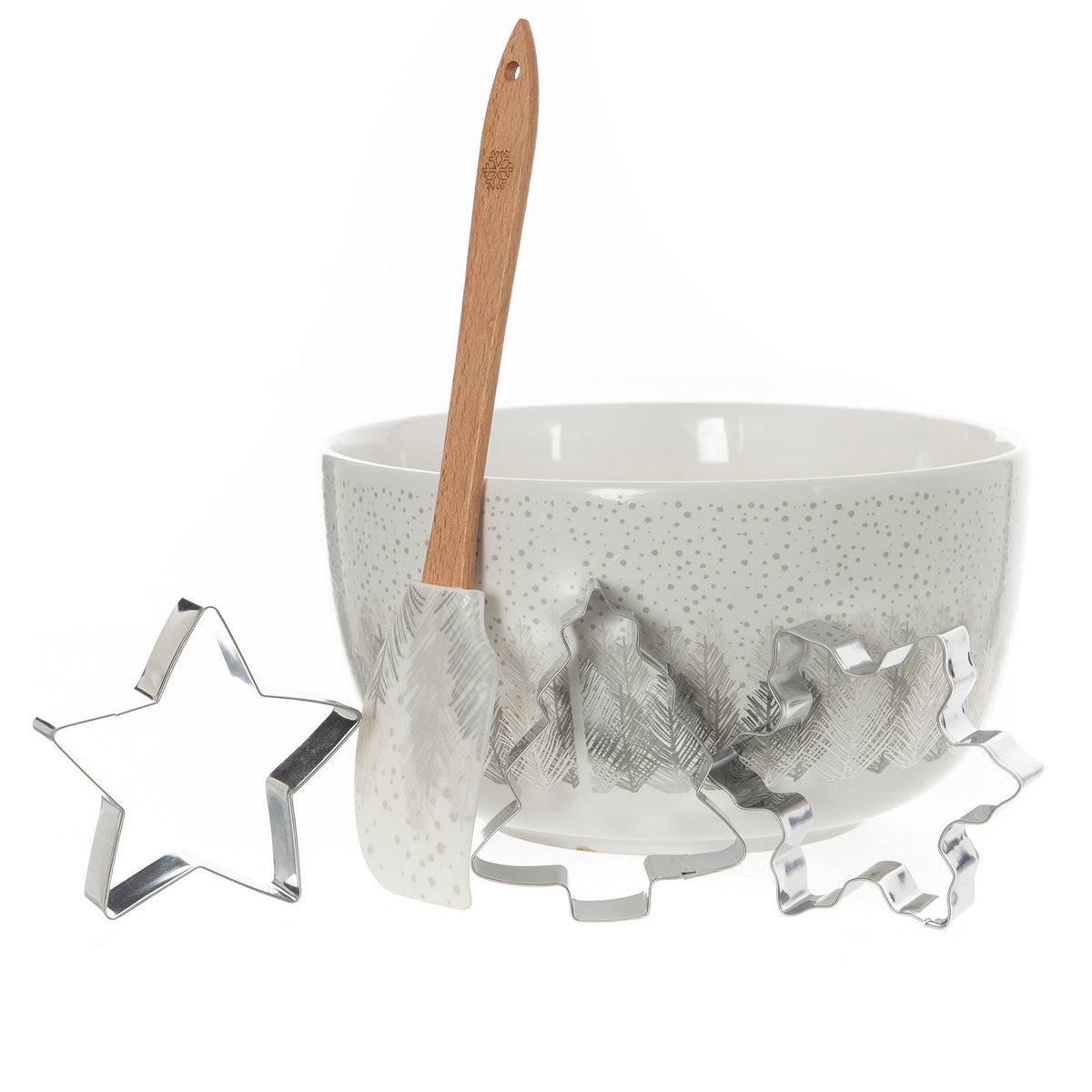 Bread and Butter Electroplate Tree Mini Mix Bowl Set | Silver