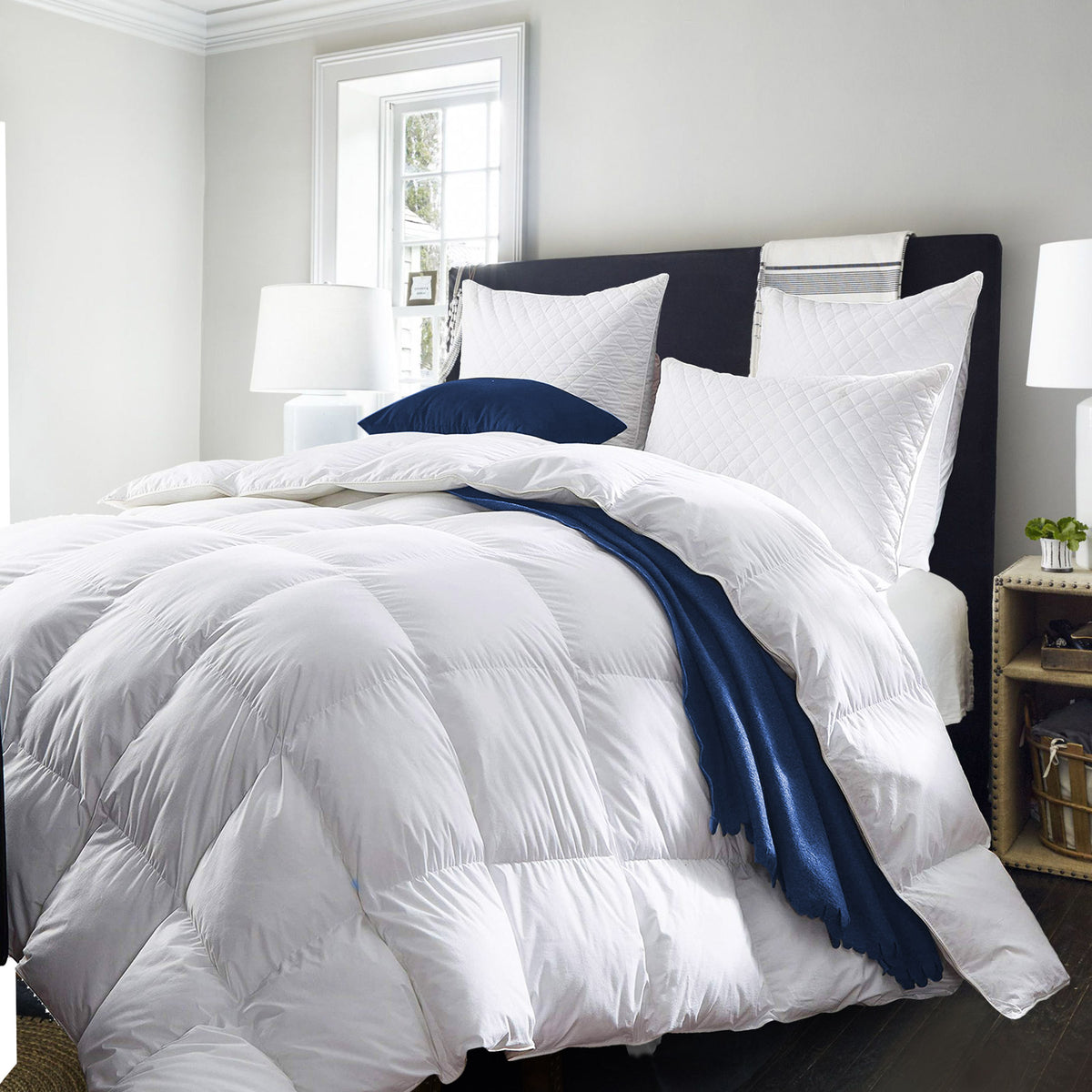 Quilt | 50% Duck Down | 50% Duck Feather | 233TC Cotton | Pure Soft Duvet | Double | White