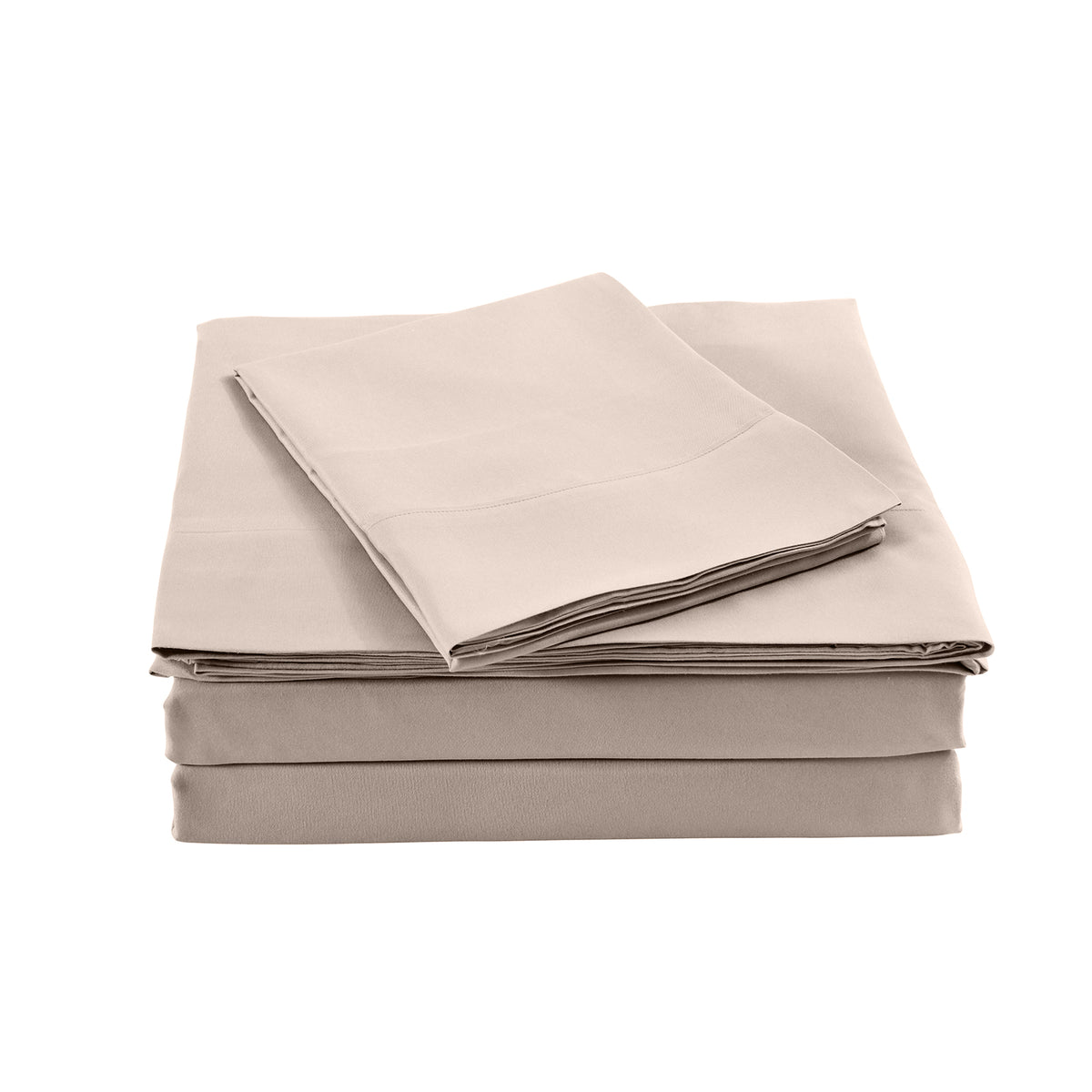 Bamboo Blended Sheet & Pillowcases Set | 1000TC Ultra Soft Bedding | King | Warm Grey