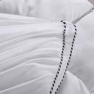 1000GSM Luxury Bamboo Fabric Gusset Mattress Pad Topper Cover | Queen | White
