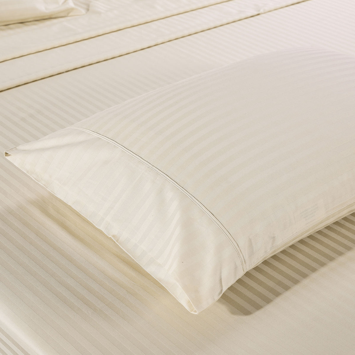 Kensington 1200 Thread Count 100% Egyptian Cotton Sheet Set | Stripe Hotel Grade | Double | Sand
