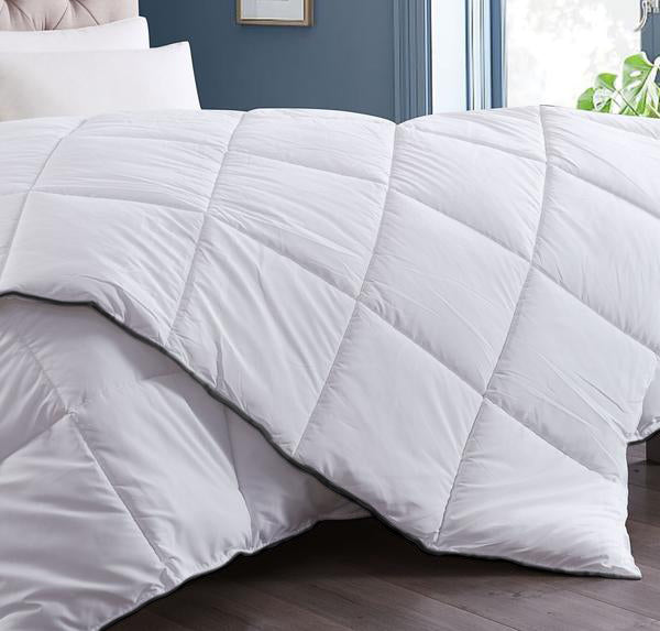Royal Comfort Bamboo Quilt | 350GSM | All-Seasons | Double | White