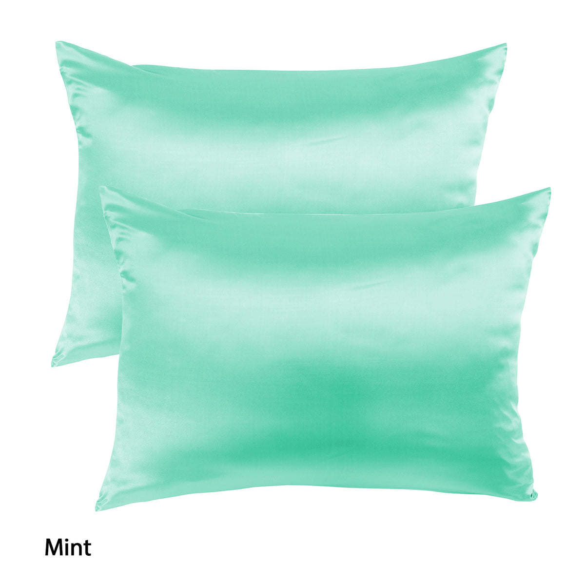 Mulberry Soft Silk Hypoallergenic Pillowcase Twin Pack | 51 x 76cm | Mint