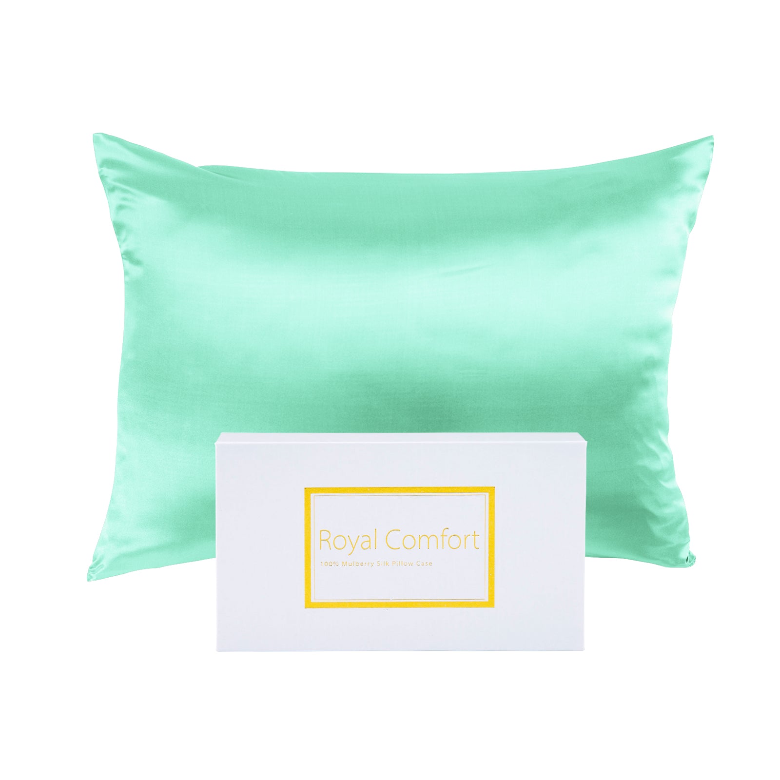 Mulberry Soft Silk Hypoallergenic Pillowcase Twin Pack | 51 x 76cm | Mint