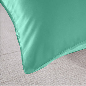Mulberry Soft Silk Hypoallergenic Pillowcase Twin Pack | 51 x 76cm | Mint