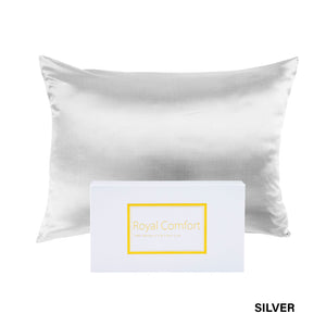 Pure Silk Pillow Case | 100% Mulberry Silk | Hypoallergenic | Silver