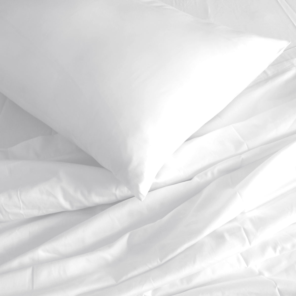 1000TC Hotel Grade Bamboo Cotton Sheets | Pillowcases Set | Ultrasoft | King | White
