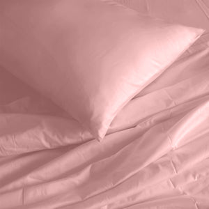 1000TC Hotel Grade Bamboo Cotton Sheets | Pillowcases Set | Ultrasoft | King | Blush