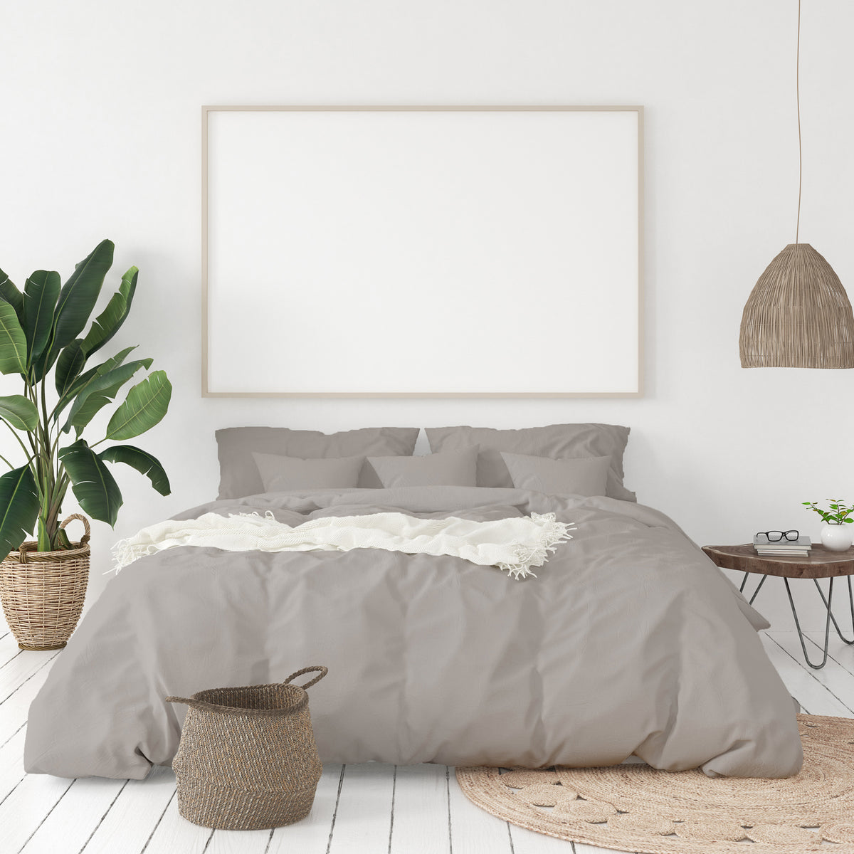 Balmain 1000 Thread Count Hotel Grade Bamboo Cotton Quilt Cover & Pillowcases Set | King - Dove