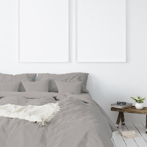 Balmain 1000 Thread Count Hotel Grade Bamboo Cotton Quilt Cover & Pillowcases Set | King - Dove