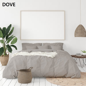 Balmain 1000 Thread Count Hotel Grade Bamboo Cotton Quilt Cover & Pillowcases Set | King - Dove