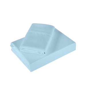 1200 Thread Count Sheet Set | 4 Piece Ultra Soft Satin Weave Finish | King | Sky Blue