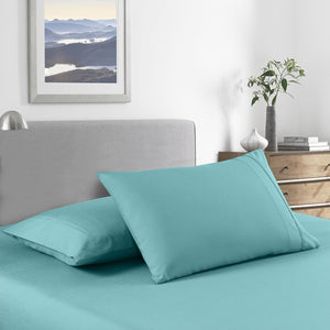 2000 Thread Count Bamboo Cooling Sheet Set | Ultra Soft Bedding | King | Aqua