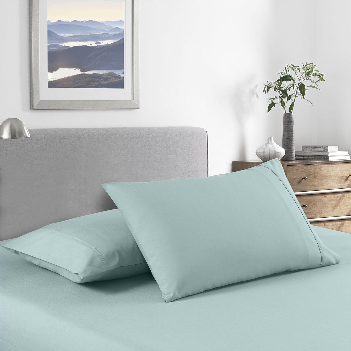 2000 Thread Count Bamboo Cooling Sheet Set | Ultra Soft Bedding | Single | Frost