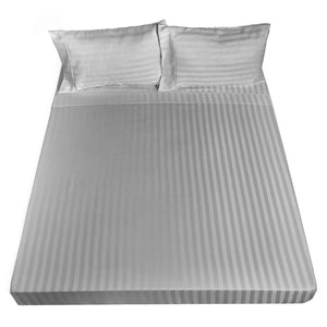 1200TC Sheet Set | Damask Cotton Blend | Ultra Soft Sateen Bedding | Queen | Silver