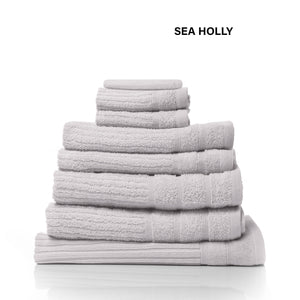Eden Egyptian Cotton 600GSM 8 Piece Luxury Bath Towels Set | Holly