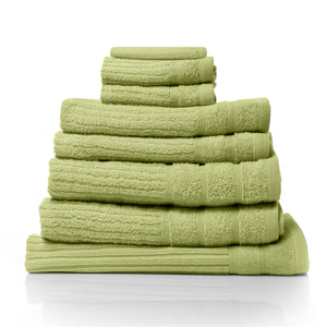 Eden Egyptian Cotton 600GSM 8-Piece Luxury Bath Towels Set | Spearmint