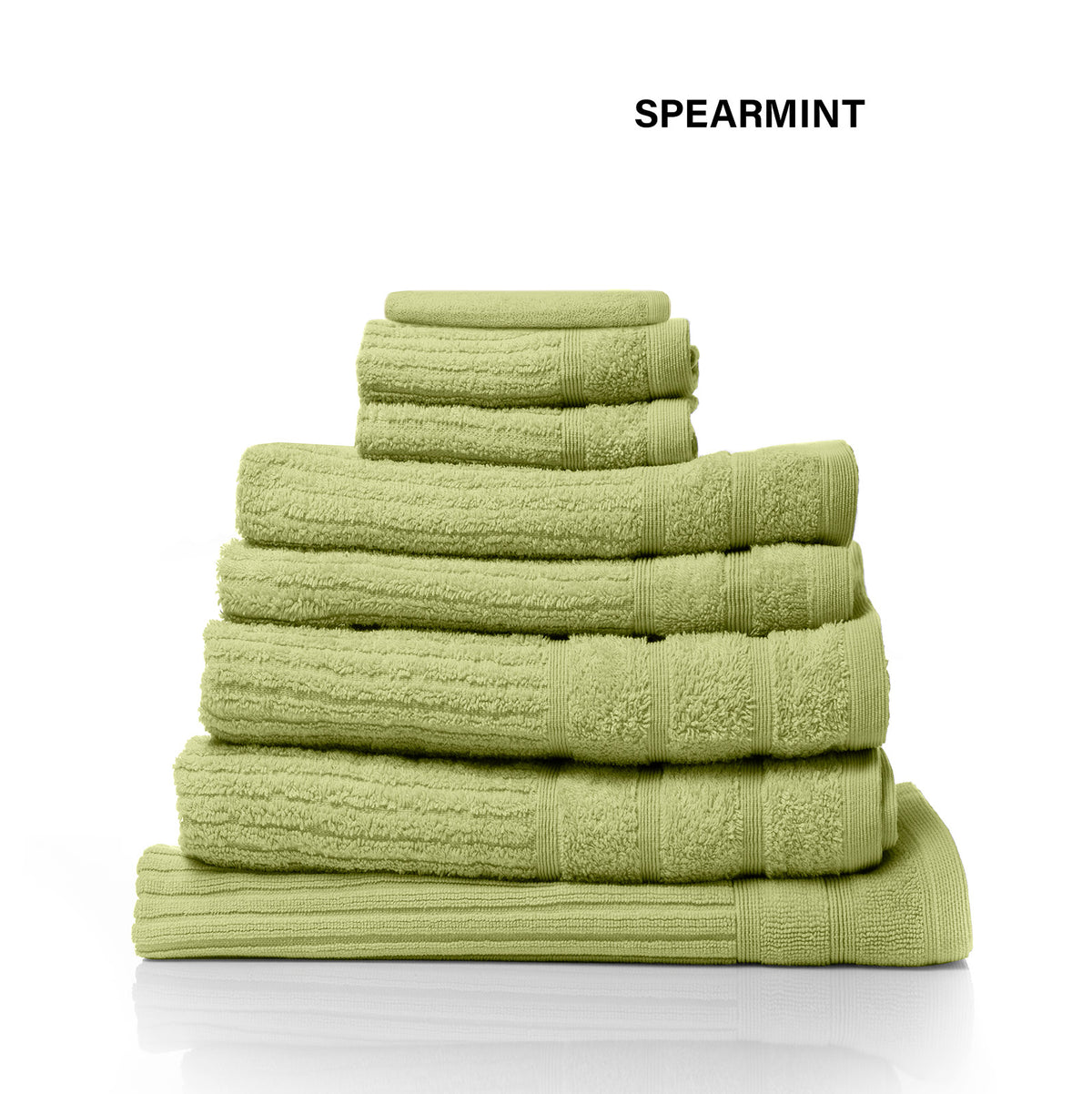 Eden Egyptian Cotton 600GSM 8-Piece Luxury Bath Towels Set | Spearmint