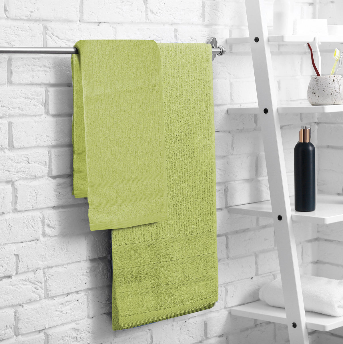 Eden Egyptian Cotton 600GSM 8-Piece Luxury Bath Towels Set | Spearmint